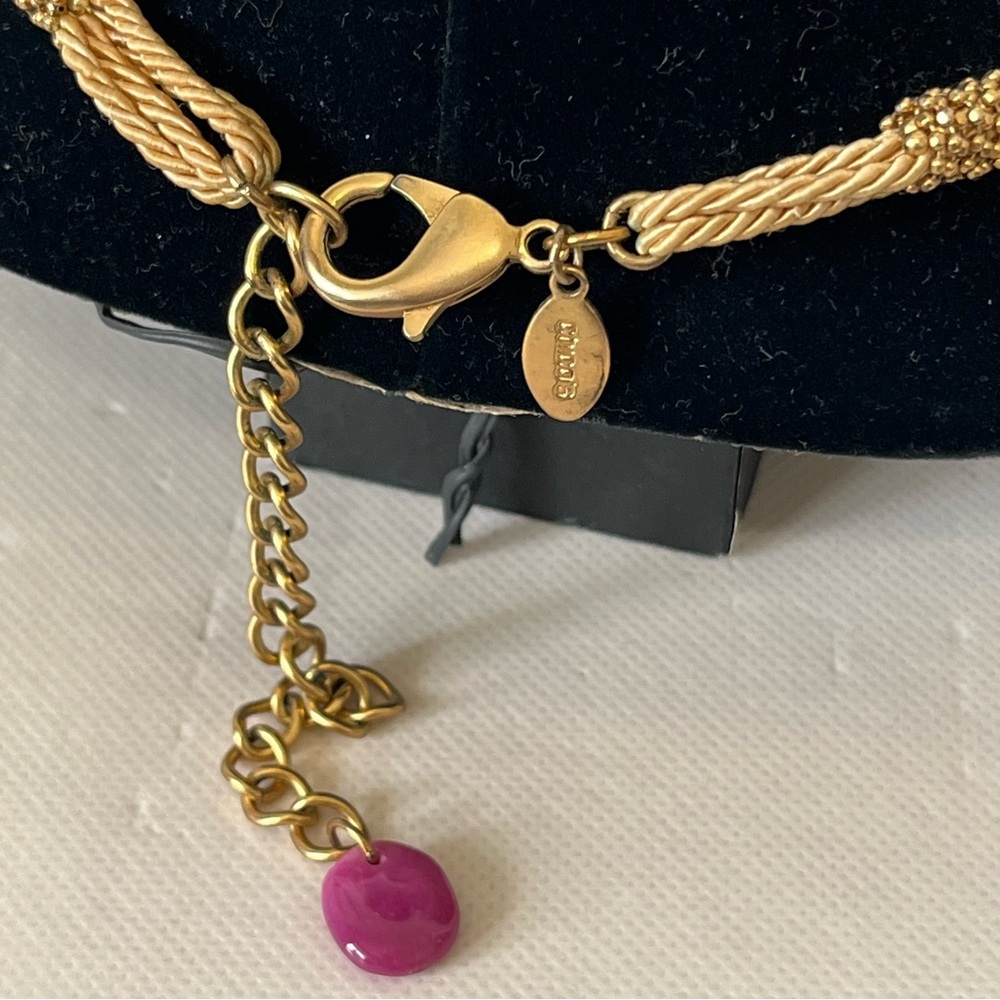 Chico’s Chunky Multi Color Statement Necklace Gol… - image 3